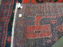 4' 6" X 8' 2" Antique Handmade India Tribal Geometric Wool Rug Red Blue