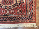 Belgium Power Loomed Runner Rug 2x9, Vintage Wool Rug for Hallway 2 x 9 ft, Red, Caucasian Persian Design, 9ft Runner