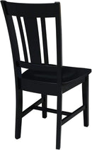 San Remo Splatback Dining Chairs Set Of Two, Black