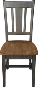 International Concepts Splatback Dining Chair Hickory Washed Coal