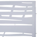 Outdoor & Indoor Privacy Screen Metal Privacy Screen 76' H×48' W, Freestanding Decorative Screen for Deck Balcony Patio in White
