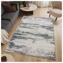 Geometrix - 5'3" X 7'3" Area Rug & Geometric 3D Effect - Ivory / Gray - Polyester