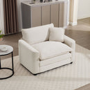 Modern Classic Fabric Single Chair Deep Seat Sofa With Pillow