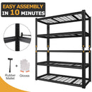 47 Inches Wide Metal Storage Rack, Heavy-Duty Steel Moisture-Proof And Waterproof 5-Layer Adjustable Storage Shelving Unit. Designed For Warehouse Storage (food Pantries, Industrial Use).