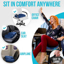 XL Memory Foam Office Chair Cushion With Lumbar Support