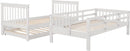 Twin Over Twin Bunk Bed With Stairs And Trundle White