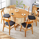 Table and chair set, ancient style solid wood dining table, imitation rattan table legs, beautiful simple solid wood dining chairation
