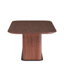 Coffee Table Walnut Wood Surface and Black Metel Feet