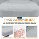 Linen Office Desk Chair With Rolling Wheels For Home Office