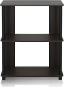 Jaya 3 Tier Walnut Bookcase Display Rack for Living Room