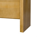 U_Style 60' 4-Door Sideboard, Modern Minimalist Solid Wood Veneer Sideboard with Open Shelf, Natural Wood Grain, Large Capacity Storage Console for Living Room, Hallway, Dining (Black/Natural)