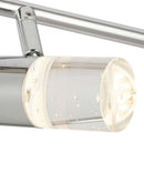 Catalina 19"W 3-Light LED Track Bar Light Fixture Brushed Nickel with Bubble Glass Shades