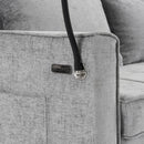 56.9' Loveseat Sofa Pull-out Sofa Bed Sleeper Sofa with a Reversible Backrest Cushion, Side Pockets, Two USB Ports and a Phone Holder for Living Room, Grey