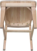 Two Java Dining Chairs Unfinished Parawood 225 Lb Capacity
