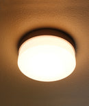 Flux 7"W 1-Light LED Flush Mount Light Fixture Satin Silver Finish by Maxim