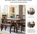 Brown Contemporary Engineered Wood Dining Table Set