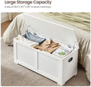 Cloud White LargeCapacity Storage Bench Hinges Chest