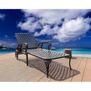 Aluminium Cast lounge chair 2pcs brown