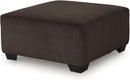Ottoman Dark Brown Textured Stripe Statement Piece
