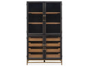 Lindon - Two Tone Dining Cabinet - Dark Brown