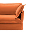 Modern Slipcovered 2-Seat Sofa Couches for Living Room, 2 Seater Sofa, Plain Chenille Deep Seat Sofa with Upholstered Cushion&Detachable Cover, Comfy Sofa Couch for Small Space, Apartment,Orange