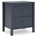 Simmenfort - Two Drawer Night Stand - Navy Blue