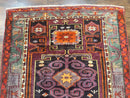Persian Tribal Rug 5x6, Persian Nahavand Rug, Purple, Geometric Vintage Wool Handmade Carpet
