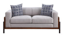 Pelton - Loveseat With 2 Toss Pillows - Walnut