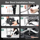 29 Inch Iron Backless Swivel Bar Stool With Padded Black Leatherette Seat And Chrome Frame