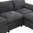 [VIDEO]86.5'' Chenille Modular Sectional Sofa with Storage Pockets, 5 Seat U Shaped Couch Set with Pillows,Free Combination,Modern Cloud Sofa with 2 Movable Ottoman for Living Room,Apartment,3 Colors