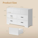 White 47Inch ContemporaryDresser With SevenDrawers