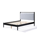 Queen Wood Bed Frame with Fluffy Soft Headboard