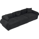 black teddy velvet fabric, with 3 pillows, three-person sofa can be placed in the living room and other scenes