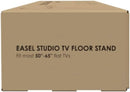 Wood Easel TV Stand For 45 To 65 Inch TVs Walnut Floor