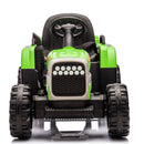 Ride on Tractor with Trailer,24V Battery Powered Electric Tractor Toy, 200wx2motor 1.86-4.97MPH/Remote Control,electric car for kids,Three speed adjustable,USB,MP3, Bluetooth,LED light, safety belt.