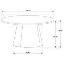 Franklin 36-inch Round Pedestal Coffee Table Dark Brown