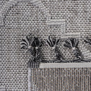 Guros - 6' X 9' Trellis Indoor / Outdoor Area Rug - White / Gray