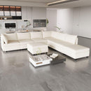 Modular Sectional Sofa, Convertible Sofa Seat With Storage, Sleeper Sectional Sofa Set, Fabric Flexible Modular Combinations for Living Room