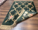 Karastan Garden of Eden Rug 4x6, Green Savonnerie 509/1733, Original Discontinued Vintage Karastan Carpet