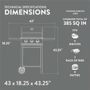 3 Burner Stainless Steel Propane Gas Grill With Cabinet