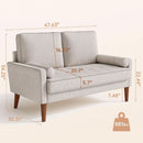 Ashbeige Modern Loveseat For Small Spaces Pocket Spring