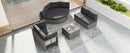Elegant Patio Furniture Set Outdoor Daybed Rattan Sectional with Cushions and Center Table, Grey, Iron + Rattan