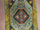 19" X 42" Antique Handmade Turkish Colorful Oushak Oshak Yastik Wool Rug Mat