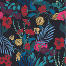 Fashionable Modern Dark Floral Modern Wallpaper