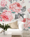 Fashionable Pink Large Peonies Wallpaper