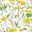 Elegant Yellow Wildflowers Wallpaper Tasteful