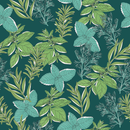 Fashionable Green Plants Wallpaper Vogue