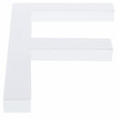 Arial Font White Painted MDF Wood Letter F (6 Inches)