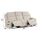 Galya - 3 Piece Living Room Set Sofa Loveseat Chair - Light Gray