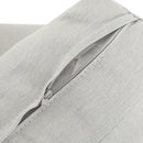 Oriana Aluminum Outdoor Patio Armchair with Thick Cushions in Light Grey